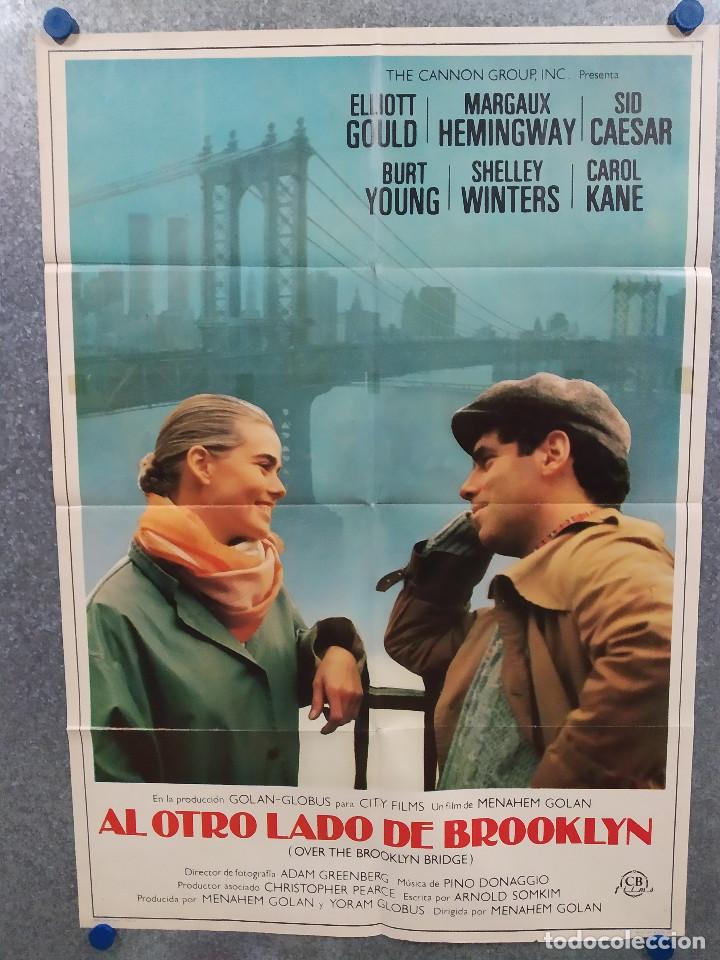 Cinema: Al otro lado de Brooklyn. Elliott Gould, Margaux Hemingway A&Ntilde;O 1983. POSTER ORIGINAL