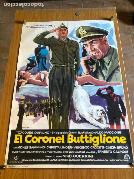 Kino: POSTER - EL CORONEL BUTTIGLIONE - JAQUES DUFILHO, ORIGINAL 1976 - CARTELISTA MAC