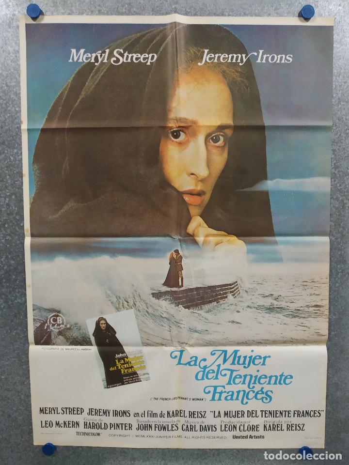 Cinema: La mujer del teniente franc&eacute;s. Meryl Streep, Jeremy Irons. A&Ntilde;O 1983. POSTER ORIGINAL
