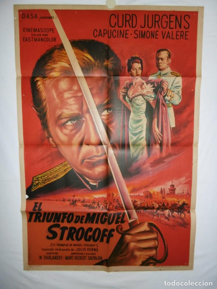 Cin&eacute;ma: el triunfo de miguel strogoff - 1961 - 110 x 75 - LITOGRAFICO