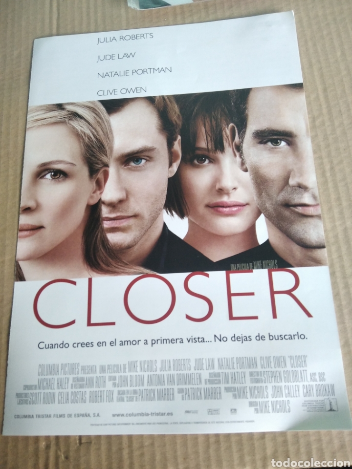Cine: Cartel de cine CLOSER
