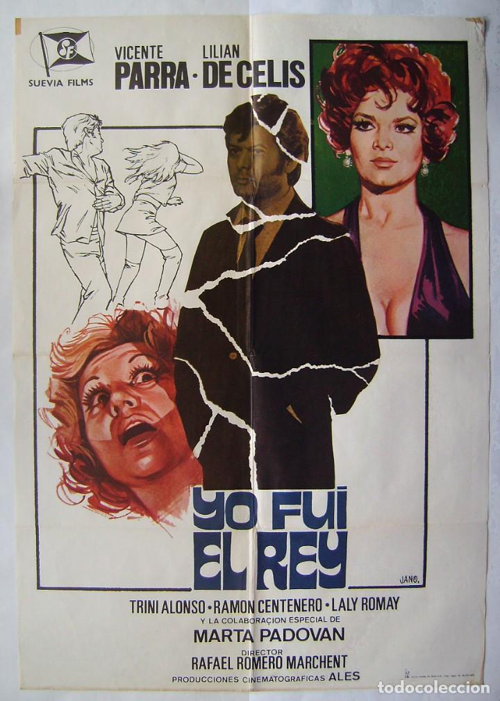 Cin&eacute;ma: YO EL REY, con Lilian de Celis. POSTER 69 X 99 cms. 1975. DISE&Ntilde;O: JANO