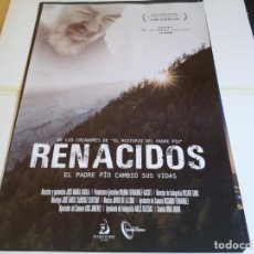 Cine: RENACIDOS EL PADRE PIO CAMBIO SUS VIDAS - JOSÉ MARÍA ZAVALA - CARTEL ORIGINAL DREAMS AÑO 2019