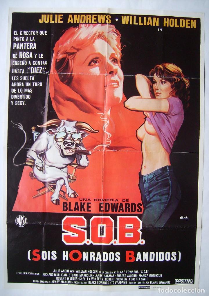 Cin&eacute;ma: S.O.B. SOIS HONRADOS BANDIDOS, con Julie Andrews . POSTER 70 X 100 cms. 1981 Dise&ntilde;o: JANO