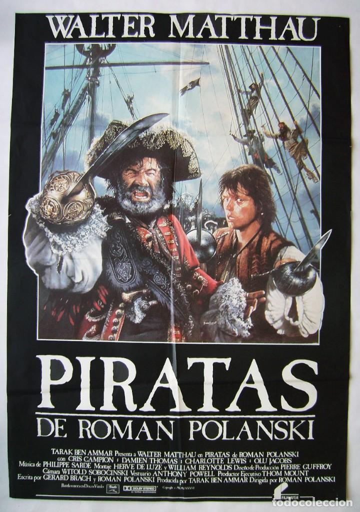 Cin&eacute;ma: PIRATAS, con Walter Matthau. P&Oacute;STER 64,5 X 92,5 cms.. Dise&ntilde;o: mac.
