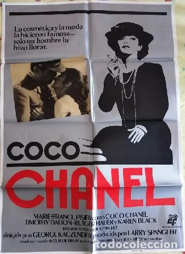 Cinema: COCO CHANEL. CARTEL ORIGINAL. George Kaczender, Marie-France Pisier, Timothy Dalton, Rutger Hauer
