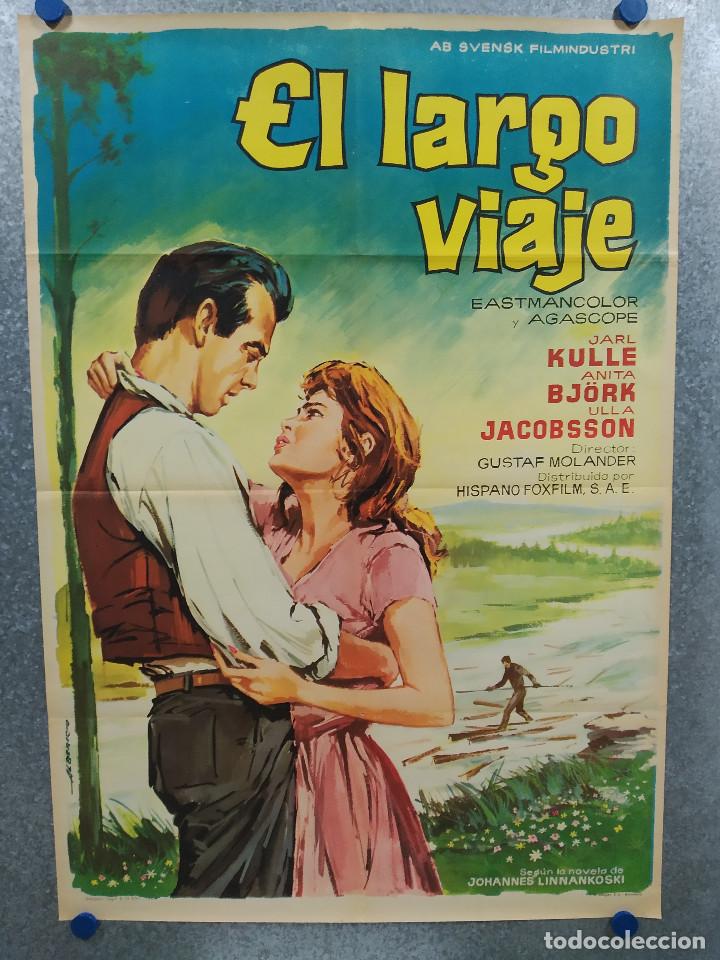 Cine: EL LARGO VIAJE . JARL KULLE, ANITA BJ&Ouml;RK . A&Ntilde;O 1964. POSTER ORIGINAL