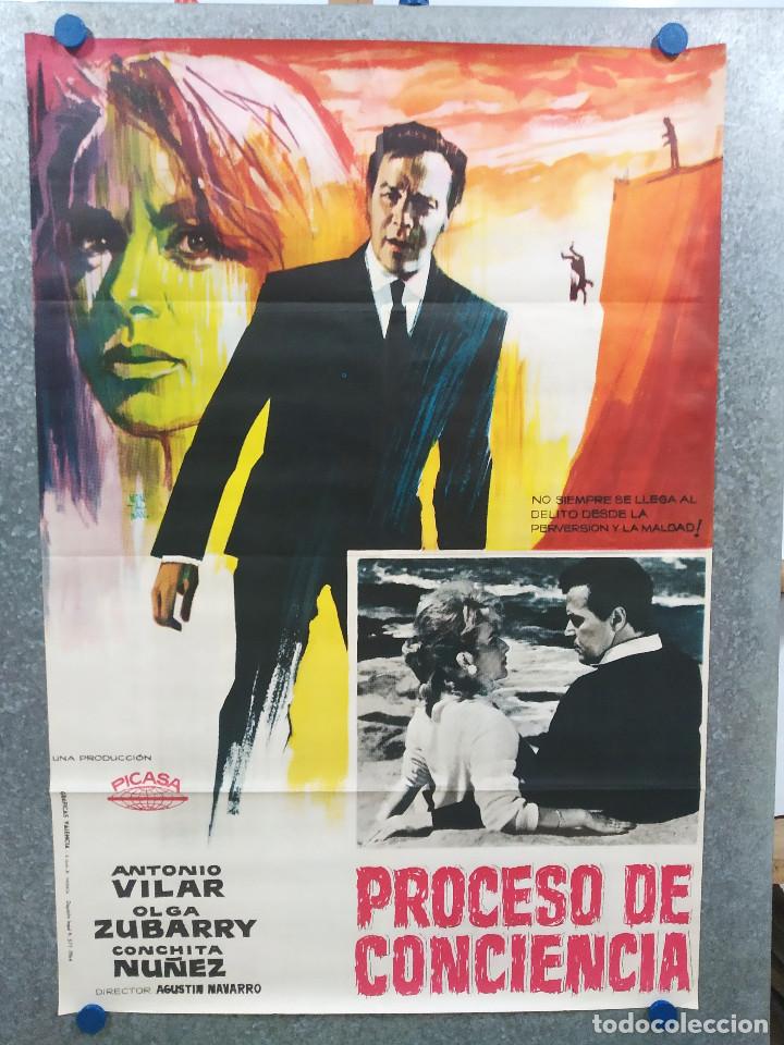 Cine: PROCESO DE CONCIENCIA. ANTONIO VILAR, OLGA ZUBARRY, CONCHITA NU&Ntilde;EZ. A&Ntilde;O 1964. POSTER ORIGINAL