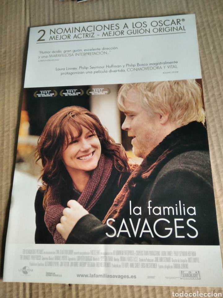 Cinema: Cartel de cine pel&iacute;cula LA FAMILIA SAVAGES