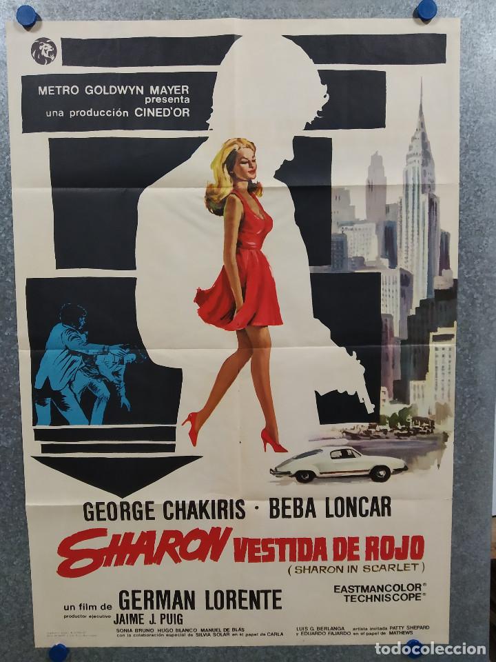 Cinema: Sharon vestida de rojo. Beba Loncar, George Chakiris, Sonia Bruno POSTER ORIGINAL