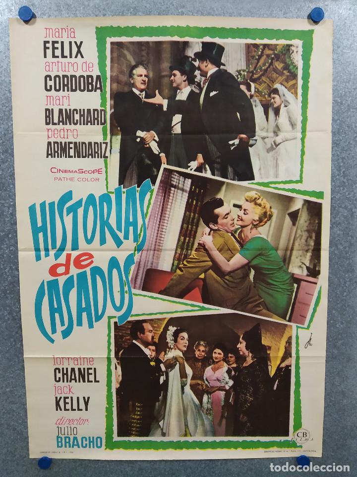 Cinema: HISTORIAS DE CASADOS. MARIA FELIX, ARTURO DE CORDOBA, PEDRO ARMENDARIZ. A&Ntilde;O 1961. POSTER ORIGINAL