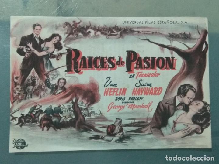 Cine: RAICES DE PASION - PROGRAMA SENCILLO GRANDE. - Foto 1