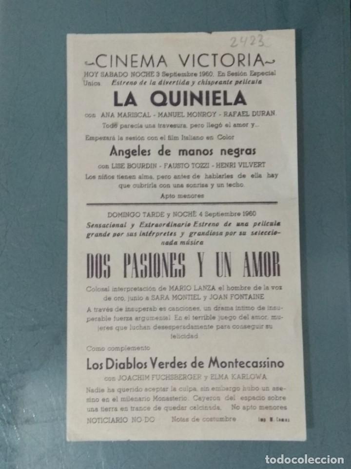 Cine: DOS PASIONES Y UN AMOR - PROGRAMA SENCILLO. - Foto 2
