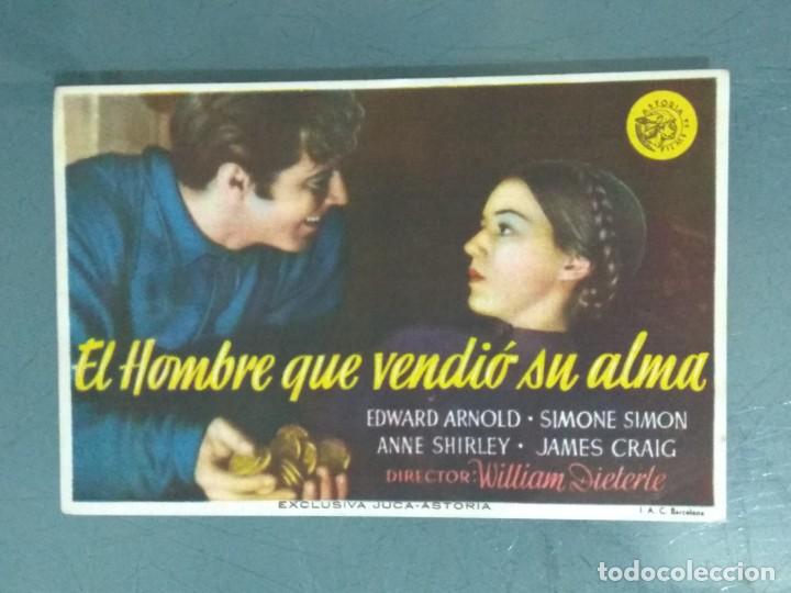 Cine: EL HOMBRE QUE VENDIO SU ALMA - PROGRAMA SENCILLO. - Foto 1