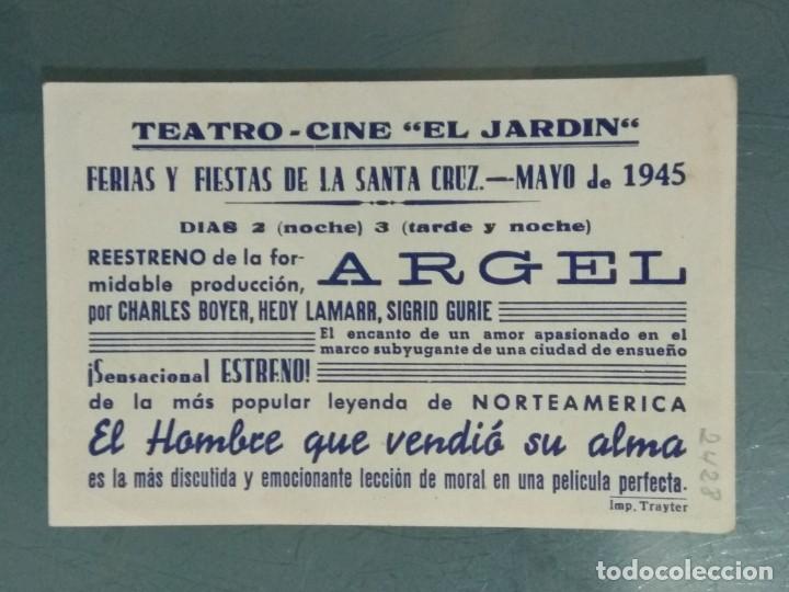 Cine: EL HOMBRE QUE VENDIO SU ALMA - PROGRAMA SENCILLO. - Foto 2