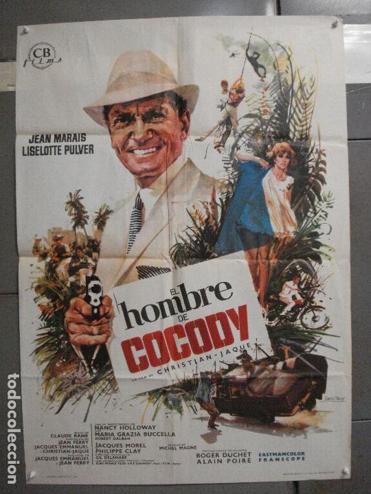 Cine: CDO 5797 EL HOMBRE DE COCODY JEAN MARAIS MAC POSTER ORIGINAL ESTRENO 70X100