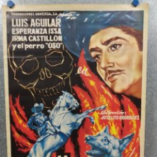 Cine: LA CALAVERA NEGRA. LUIS AGUILAR, ESPERANZA ISSA, IRMA CASTILLON. AÑO 1964. POSTER ORIGINAL
