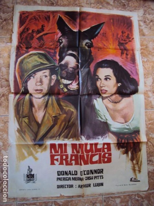 Cinema: (CINE-615)MI MULA FRANCIS DONALD O'CONNOR PATRICIA MEDINA ESCOBAR POSTER ORIGINAL ESPA&Ntilde;OL