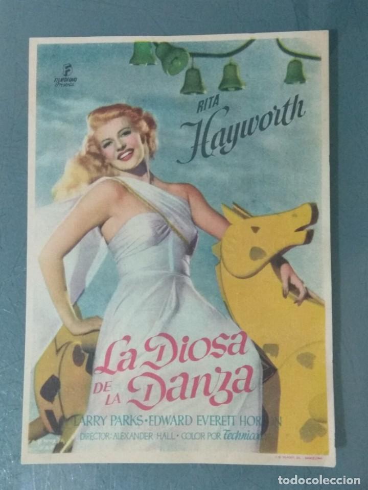 Cine: LA DIOSA DE LA DANZA - PROGRAMA SENCILLO. MIDE 15 X 11 cm. - Foto 1