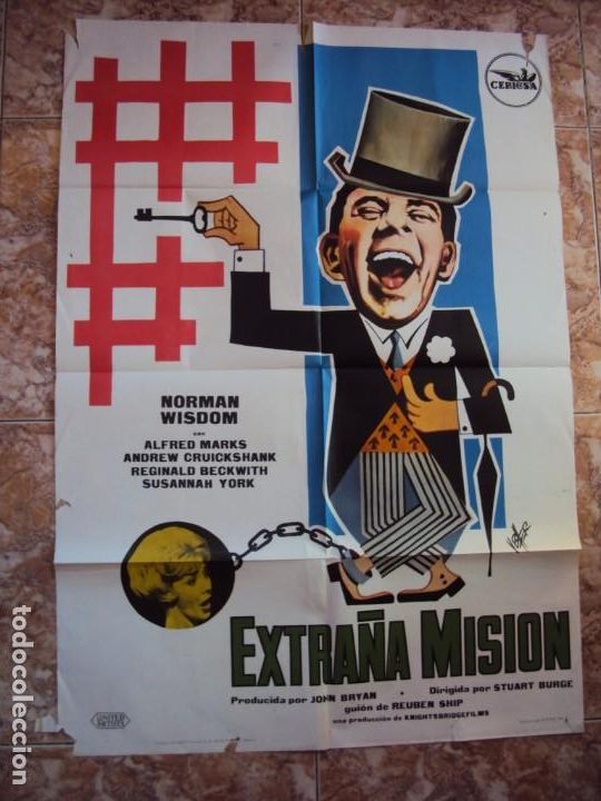 Cinema: (CINE-643)EXTRA&Ntilde;A MISION NORMAN WISDOM SUSANNAH YORK POSTER ORIGINAL
