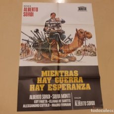 Cine: MIENTRAS HAYA GUERRA HAY ESPERANZA CARTEL ORIGINAL ESTRENO 1975 ALBERTO SORDI