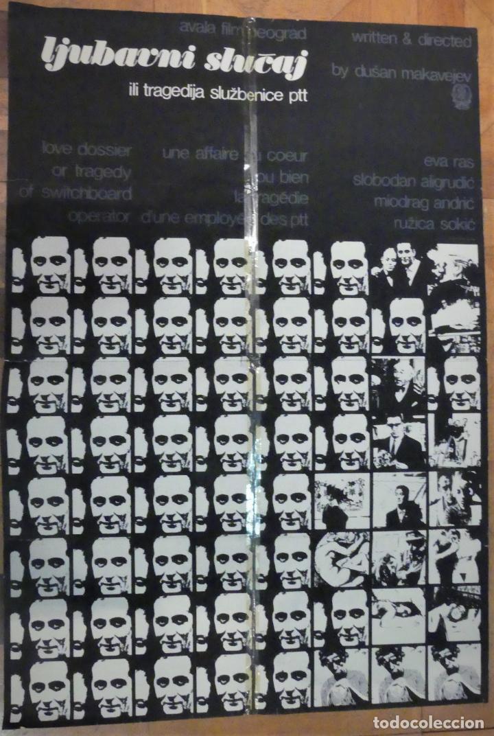 Cinema: tragedia de una empleada de telefonos - poster cartel original polaco - Dusan Makavejev - rareza