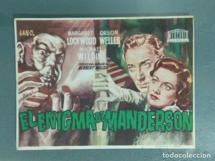 Cine: EL ENIGMA DE MANDERSON - PROGRAMA SENCILLO. - Foto 1