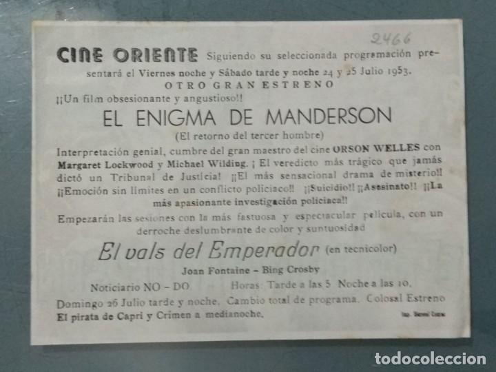 Cine: EL ENIGMA DE MANDERSON - PROGRAMA SENCILLO. - Foto 2
