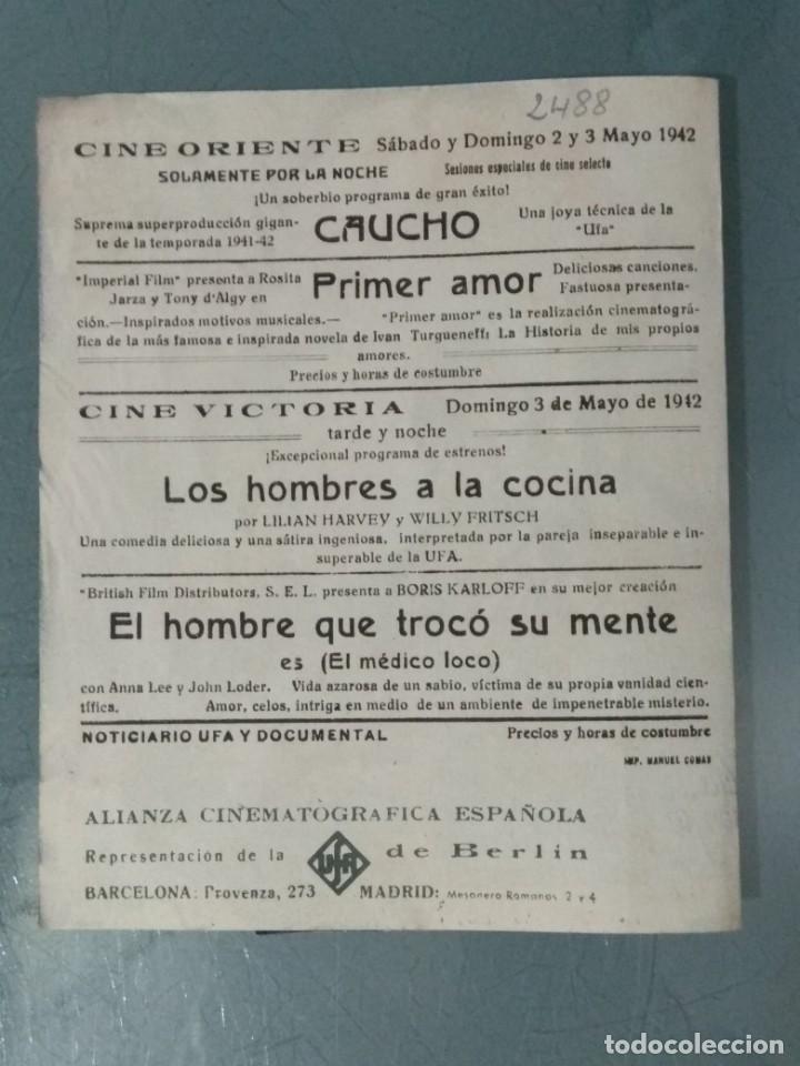 Cine: CAUCHO - PROGRAMA DE CINE DOBLE. - Foto 3