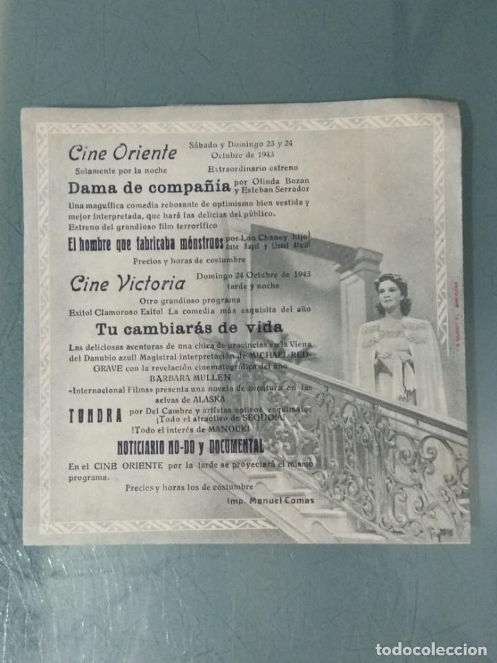 Cine: TU CAMBIARAS DE VIDA - PROGRAMA SENCILLO GRANDE. - Foto 3
