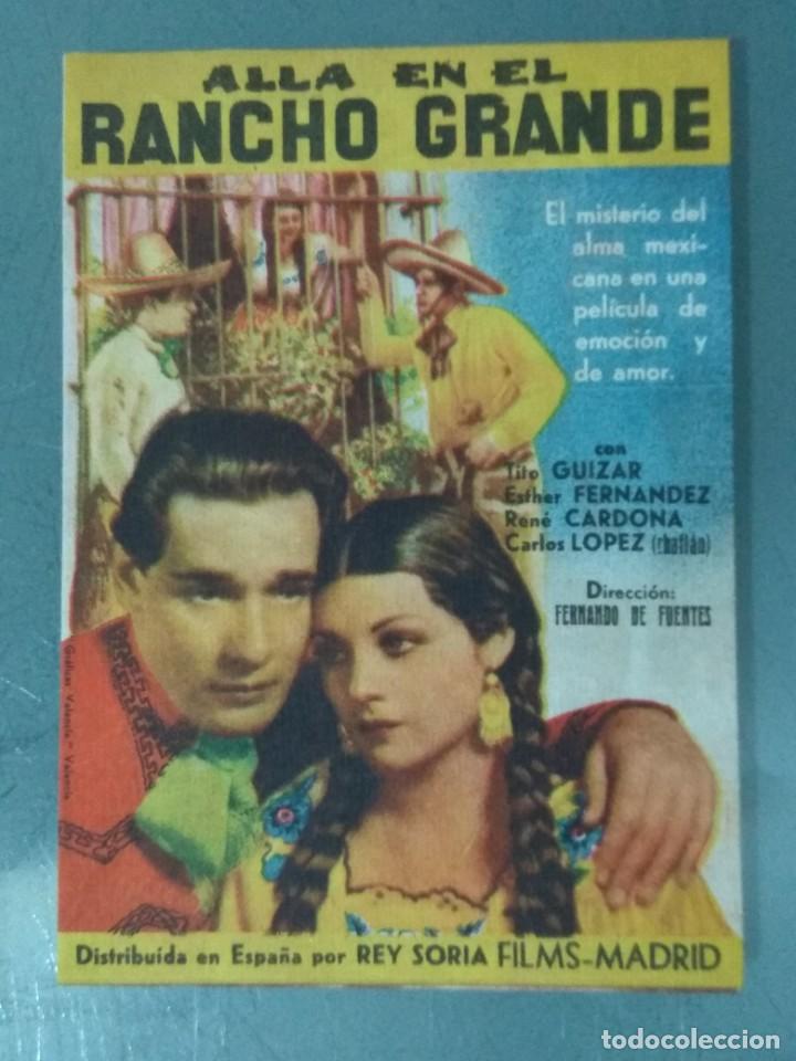 Cine: ALLA EN EL RANCHO GRANDE - PROGRAMA DE CINE DOBLE. - Foto 1