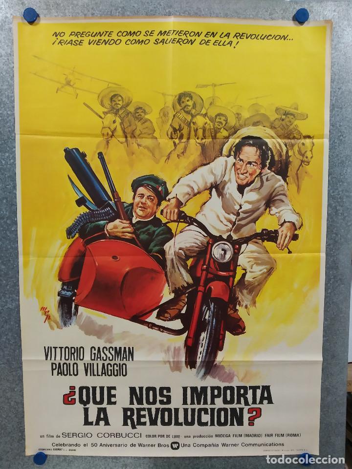 Cinema: &iquest;Qu&eacute; nos importa la revoluci&oacute;n? Vittorio Gassman, Paolo Villaggio. A&Ntilde;O 1973. POSTER ORIGINAL