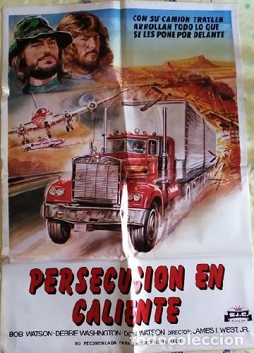 Cine: PERSECUCI&Oacute;N EN CALIENTE. CARTEL ORIGINAL. - Foto 1