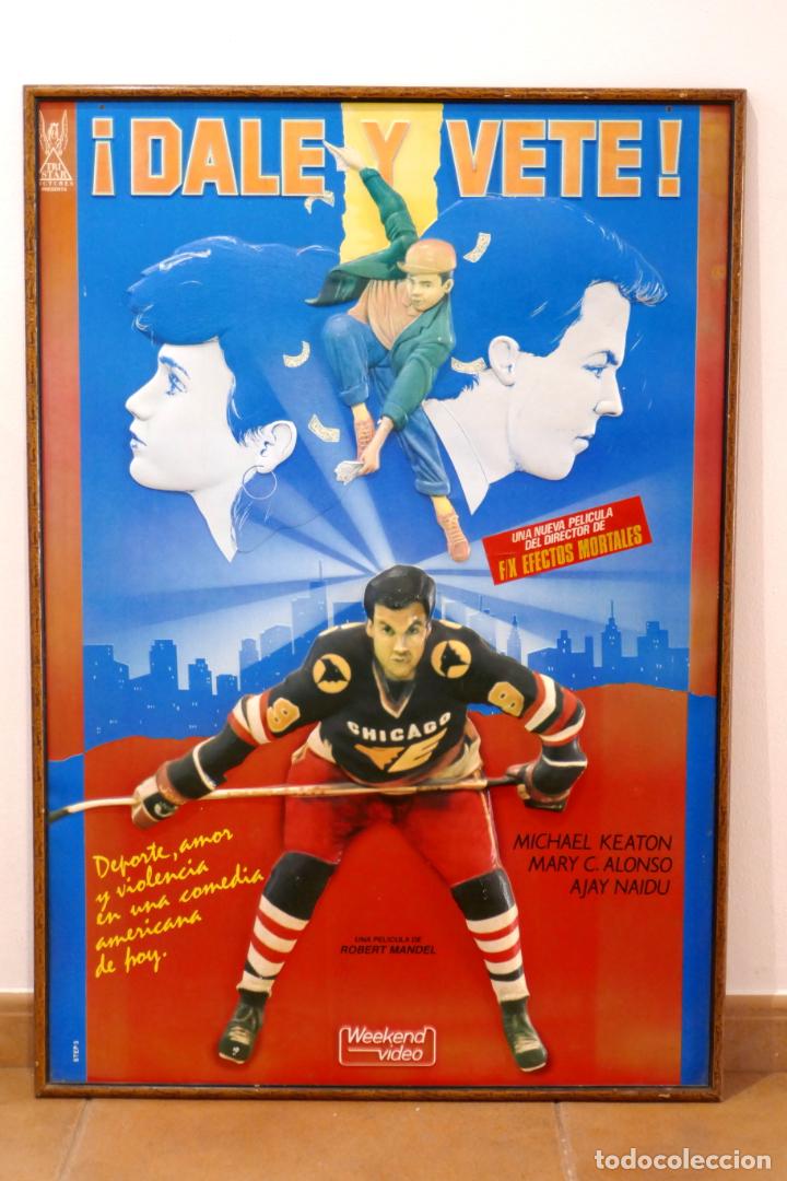 Cinema: Poster relieve vintage de videoclub a&ntilde;os 80 Dale y Vete cartel cine retro decoraci&oacute;n mural pop