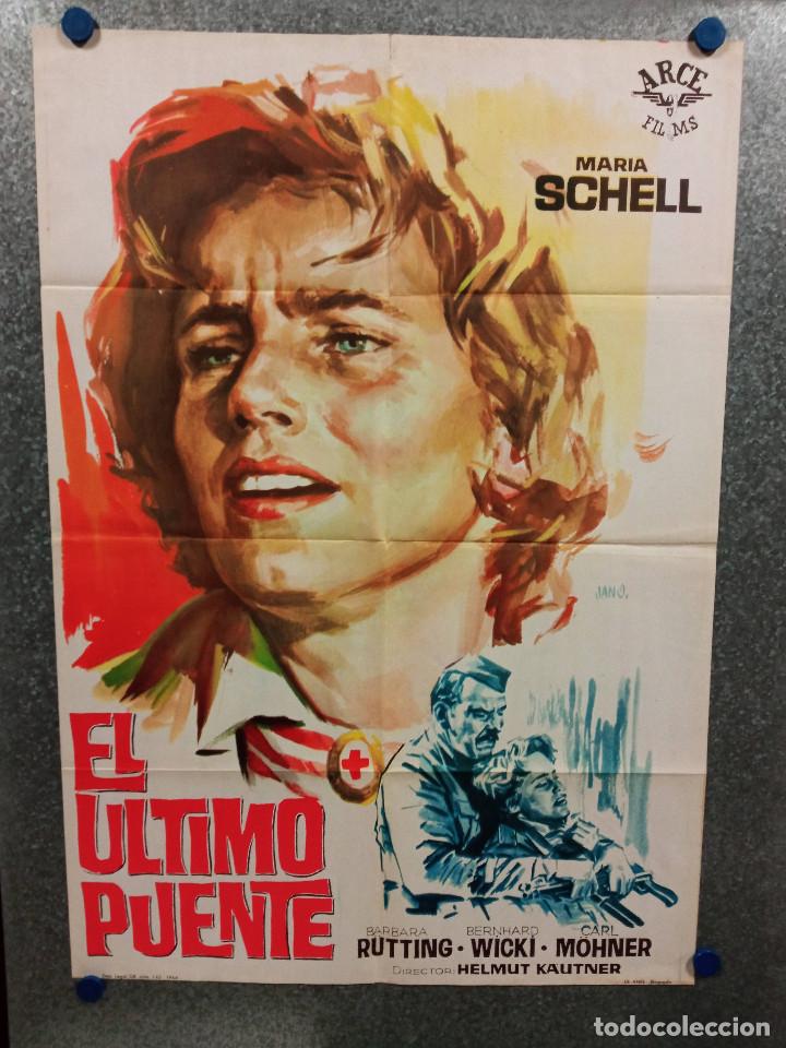 Kino: El &uacute;ltimo puente. Maria Schell, Bernhard Wicki. A&Ntilde;O 1964. POSTER ORIGINAL