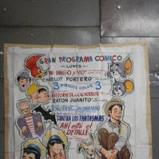 Cine: AAP86 POSTER CARTEL PINTADO A MANO PAJARO LOCO CANTINFLAS CHAPLIN TOM JERRY ABBOTT COSTELLO. Lote 224167112