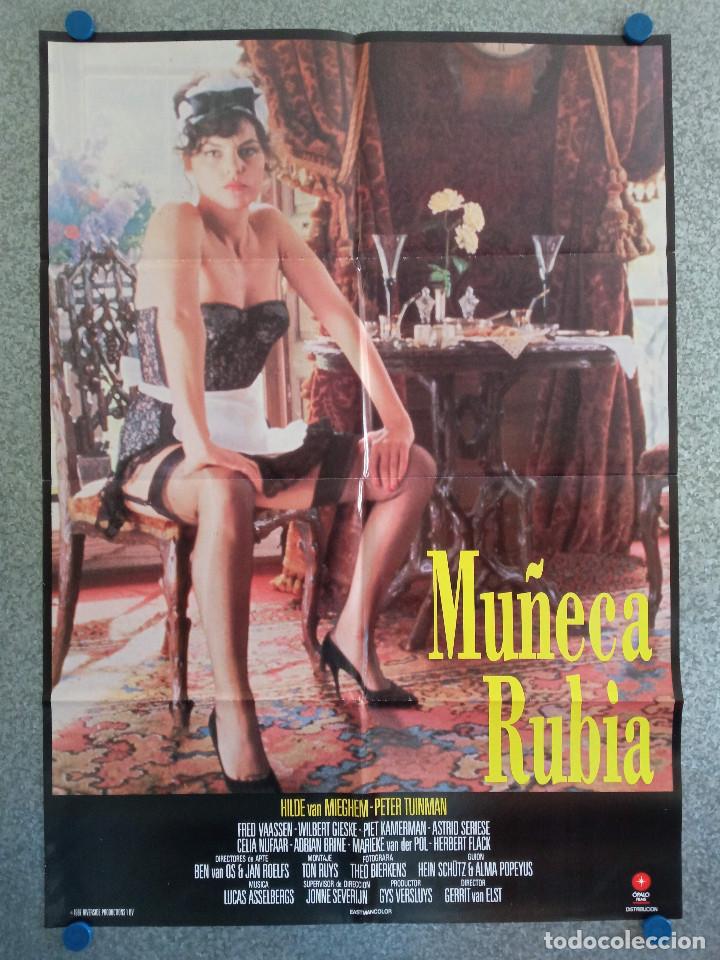 Cinema: MU&Ntilde;ECA RUBIA. HILDE VAL MIEGHEM, PETER TUNMAN, A&Ntilde;O 1987. POSTER ORIGINAL