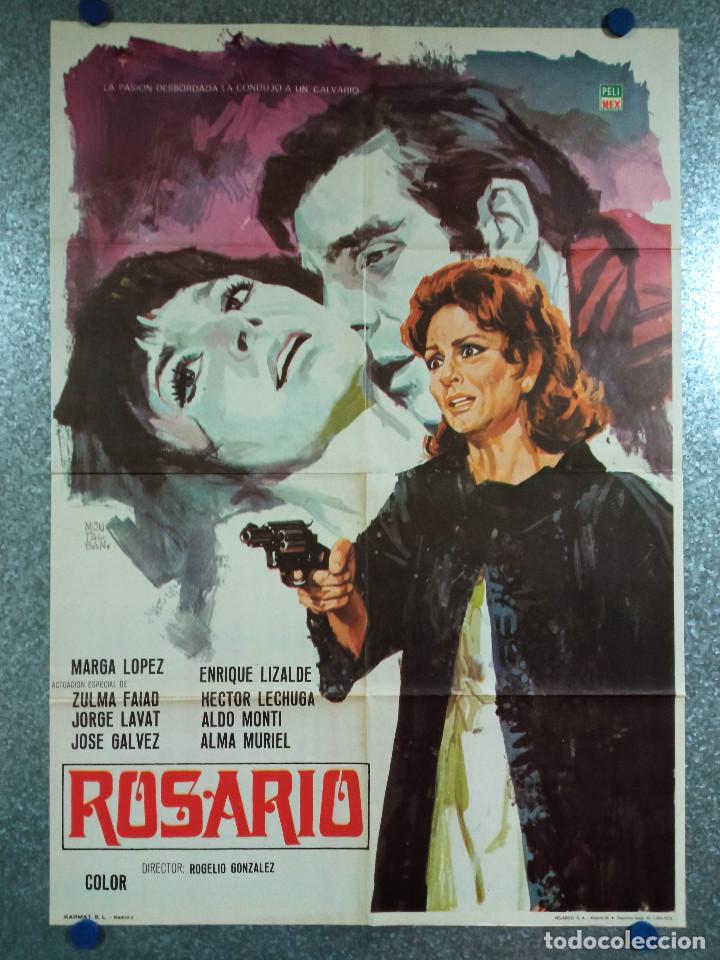 Cinema: ROSARIO. MARGA LOPEZ , ENRIQUE LIZALDE. A&Ntilde;O 1973. POSTER ORIGINAL