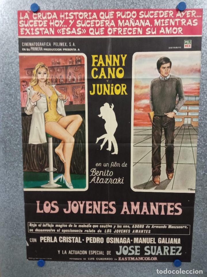 Cinema: Los j&oacute;venes amantes. Fanny Cano, Perla Cristal, JUNIOR, A&Ntilde;O 1970. POSTER ORIGINAL
