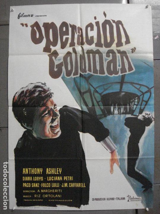 Cinema: CDO 7295 OPERACION GOLDMAN ANTHONY ASHLEY DIANA LORYS ESPIAS POSTER ORIGINAL 70X100 ESTRENO