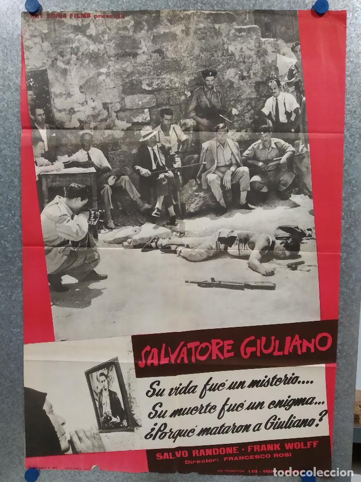 Cinema: Salvatore Giuliano. Francesco Rosi, Suso Cecchi d'Amico, Enzo Provenzale. A&Ntilde;O 1963. POSTER ORIGINAL