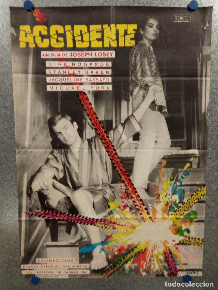 Cinema: ACCIDENTE. DIRK BOGARDE, STANLEY BAKER. A&Ntilde;O 1967. POSTER ORIGINAL