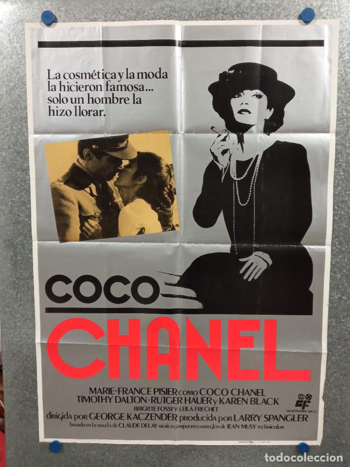 Cinema: Coco Chanel. Marie-France Pisier, Timothy Dalton, Rutger Hauer A&Ntilde;O 1982. POSTER ORIGINAL