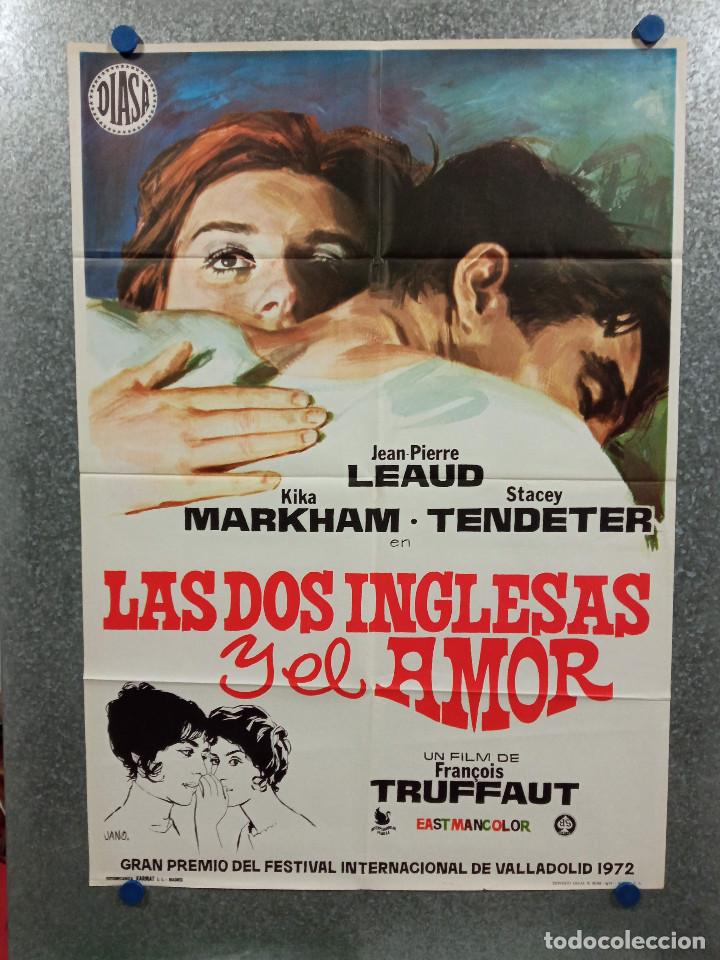 Cinema: Las dos inglesas y el amor. Jean-Pierre L&eacute;aud, Stecey Tenderer. A&Ntilde;O 1972 POSTER ORIGINAL