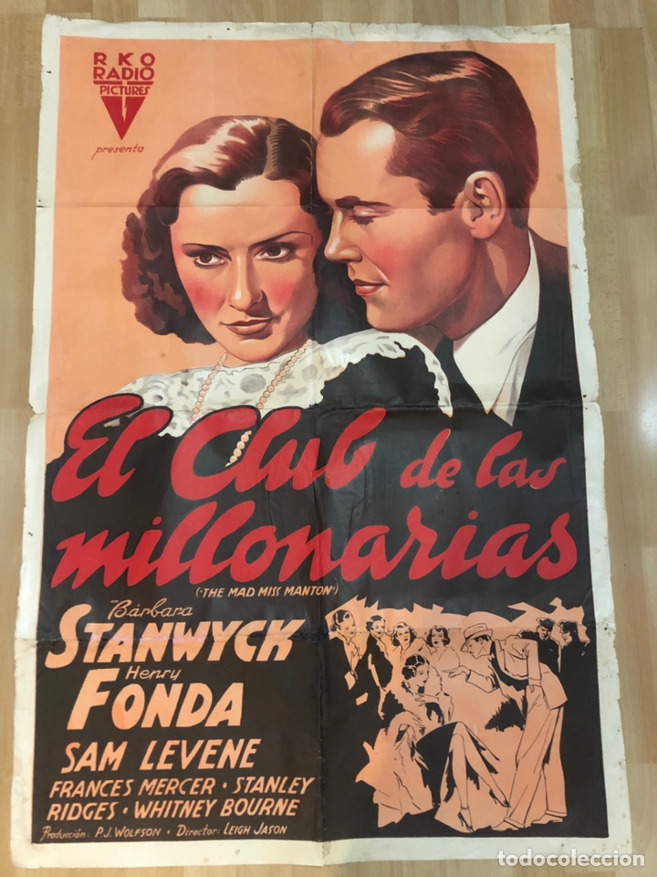 Cin&eacute;ma: Cartel original argentino RKO ocho mujeres y un crimen barbara stanwyck henry Fonda