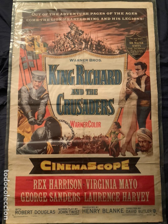 Cin&eacute;ma: Cartel de cine &lsquo;king Richard and the Crusaders) a&ntilde;o 1954