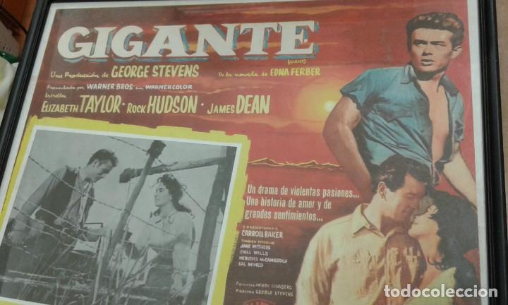Cinema: Poster antiguo de la pelicula GIGANTE. Enmarcado y con vidrio