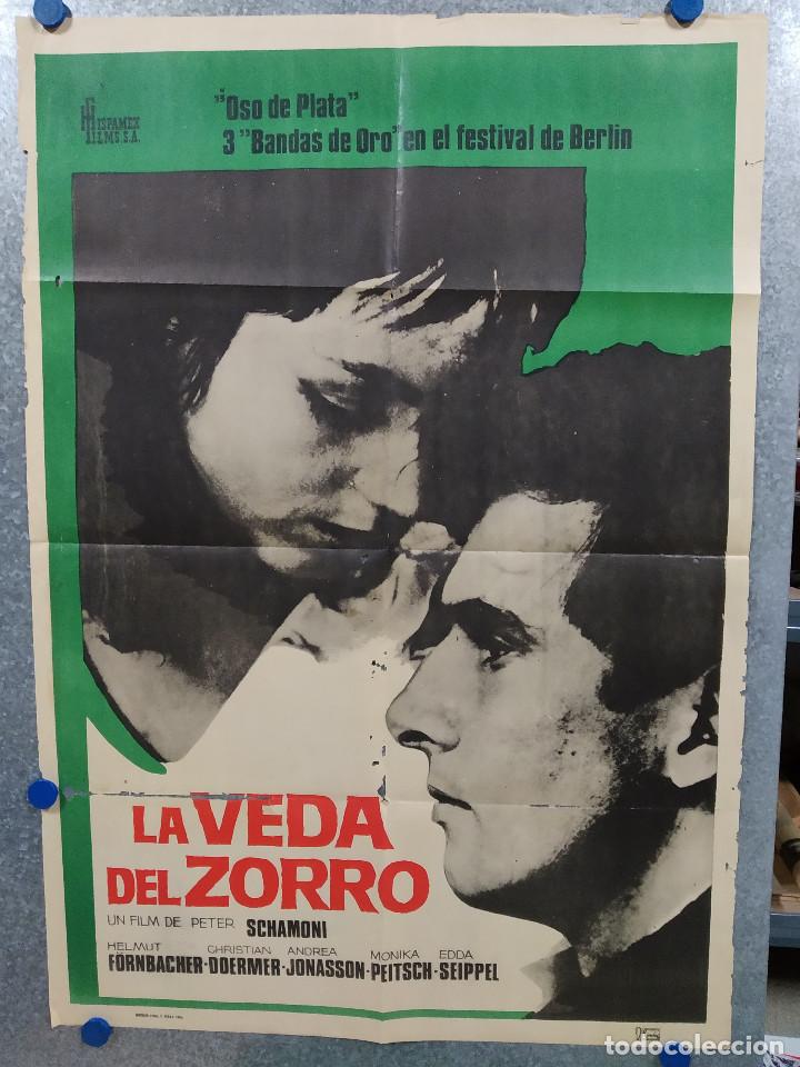 Cinema: La veda del zorro. Helmut F&ouml;rnbacher, Christian Doermer. A&Ntilde;O 1968. POSTER ORIGINAL
