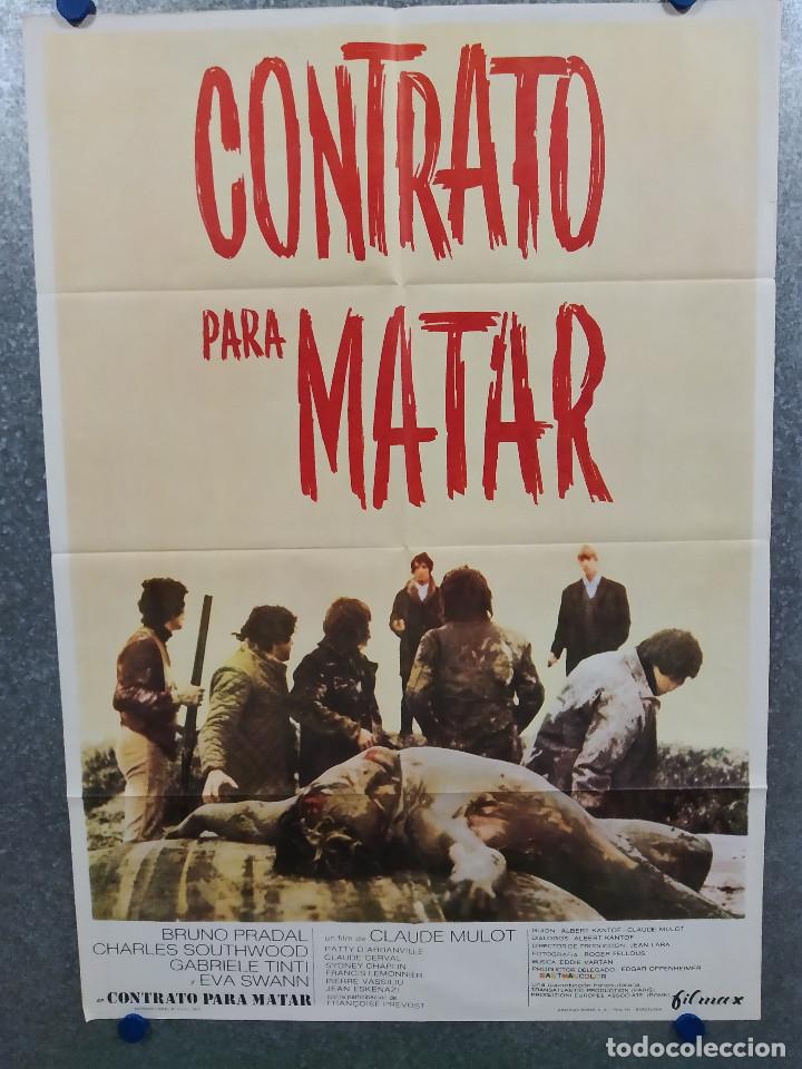Cinema: Contrato para matar. Bruno Pradal, Charles Southwood, Gabriele Tinti. A&Ntilde;O 1973. POSTER ORIGINAL