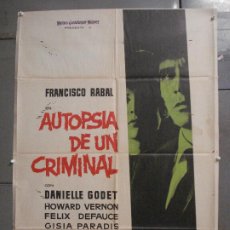 Cine: CDO 8399 AUTOPSIA DE UN CRIMINAL FRANCISCO RABAL POSTER ORIGINAL 70X100 ESTRENO